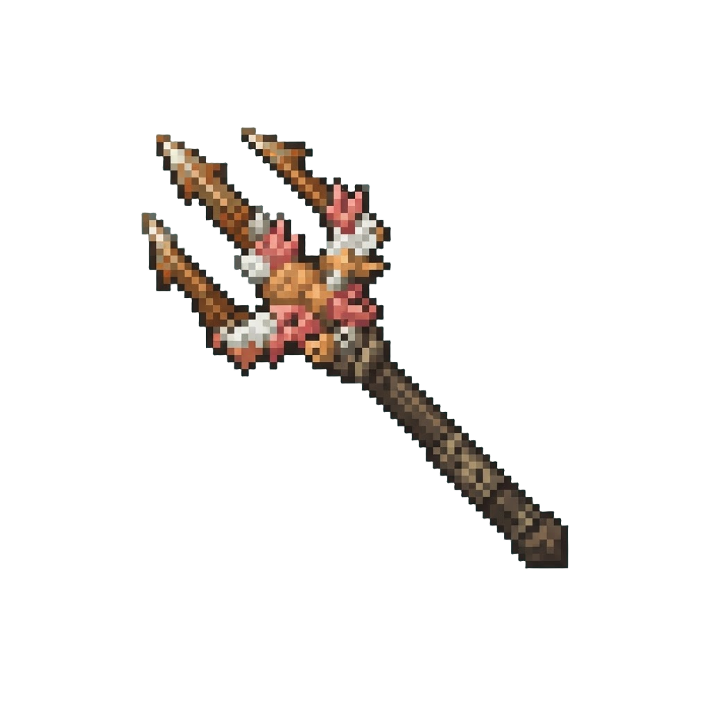 A Coral-encrusted Ancient Trident