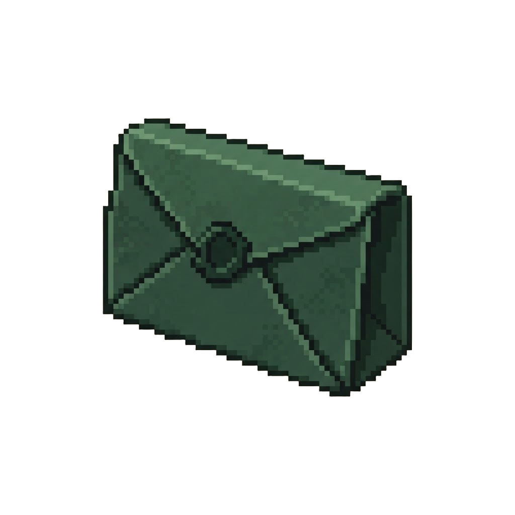 A Deep Forest Green Shadow Envelope