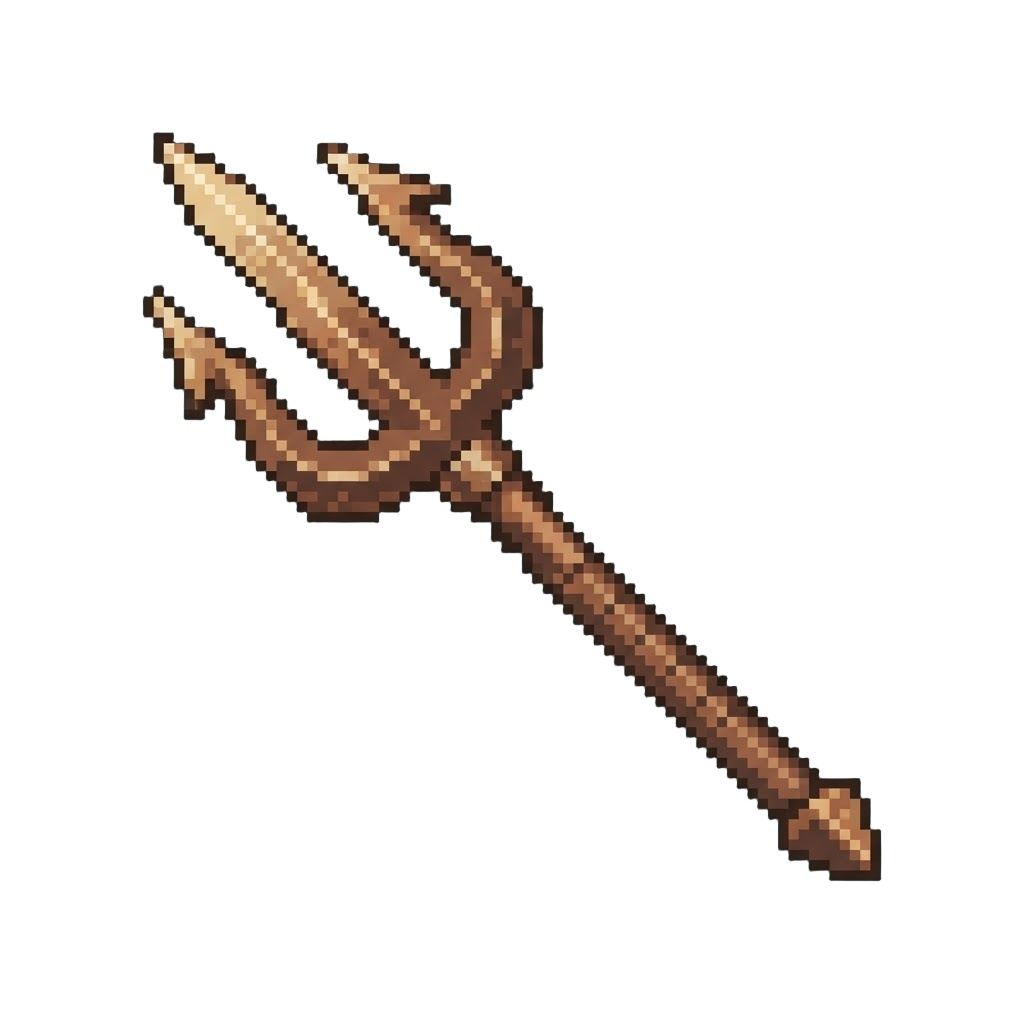 A Polished Bronze Warrior Trident