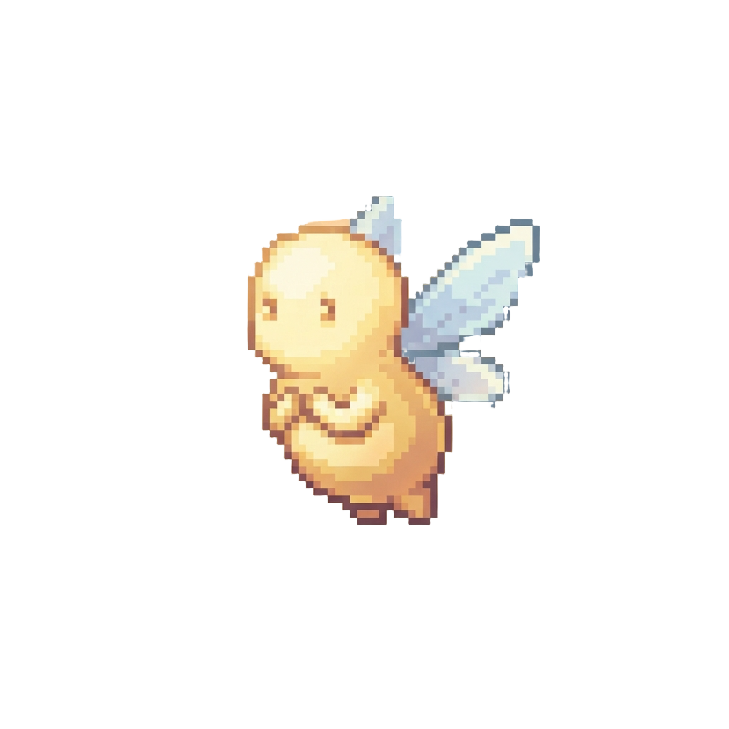 A Gentle Light Fairy Floating with a Soft Warm Glow