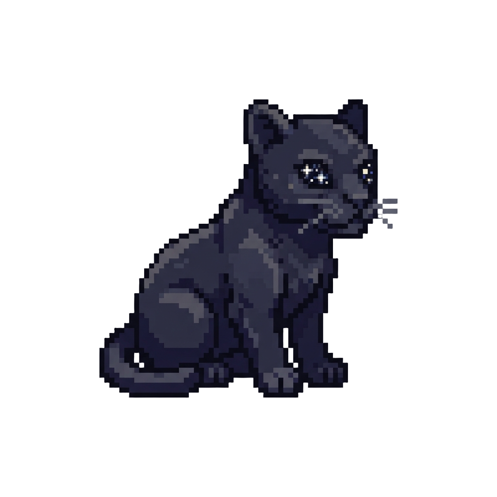A Dark Void Panther with Star-filled Eyes