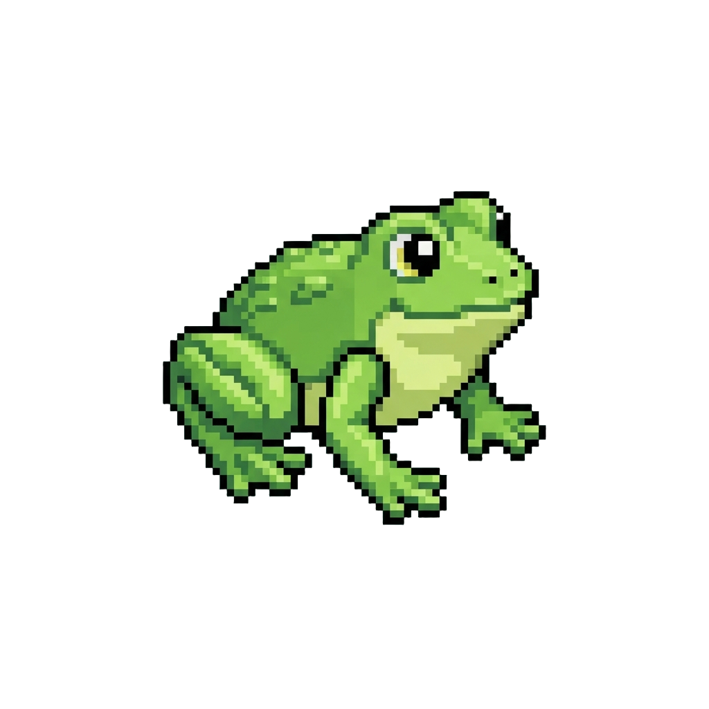 A Plastic Toy Frog That Hops