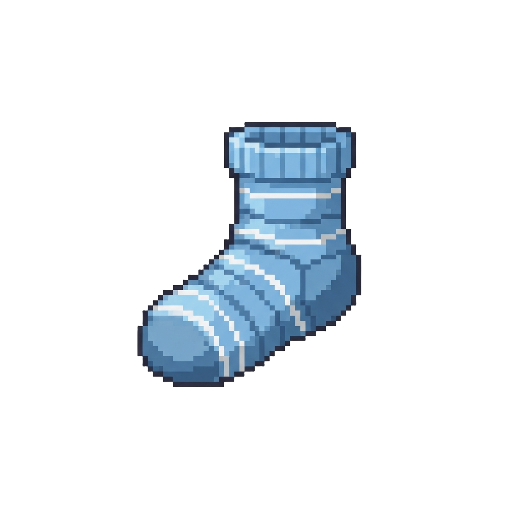 A Tiny Missing Sock with Stripes