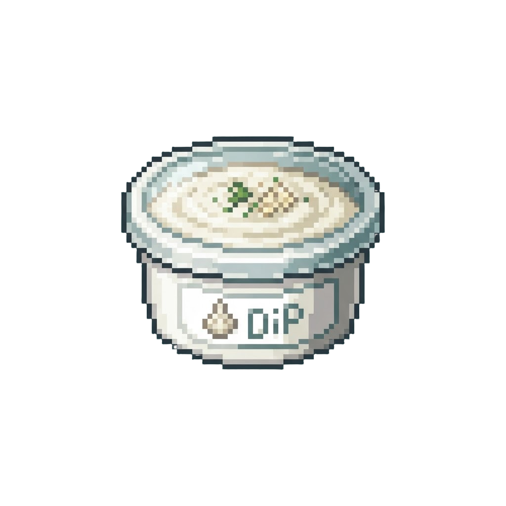 A Tub of Creamy Garlic Dip