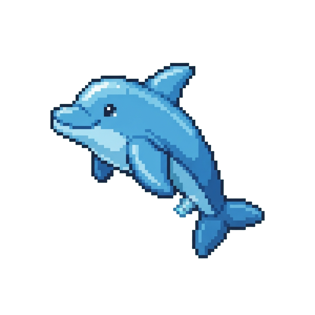 A Majestic Blue Dolphin Float