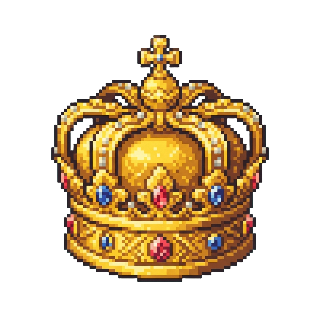 A Giant Glittery Golden Crown Float