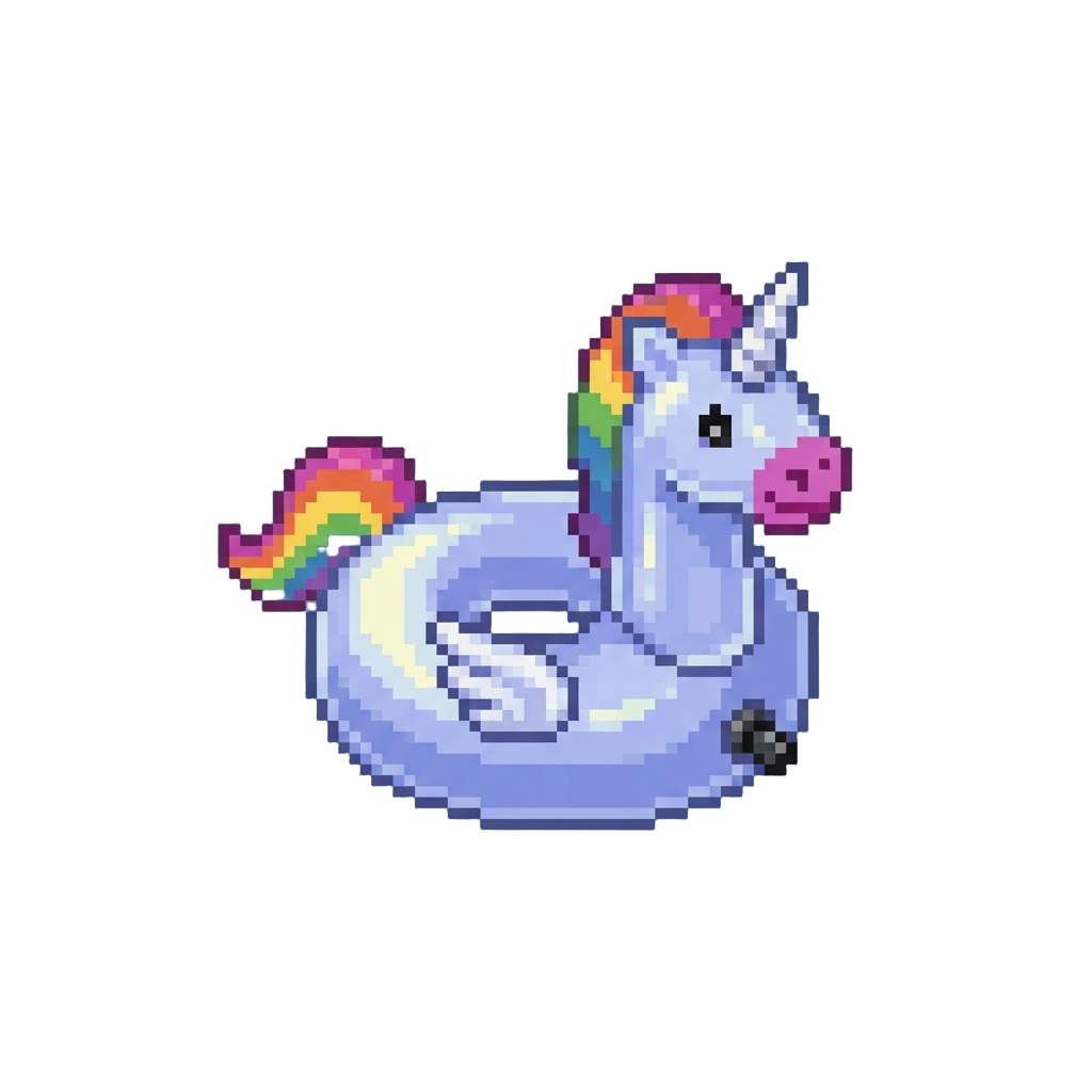 A Glowing Rainbow Unicorn Float