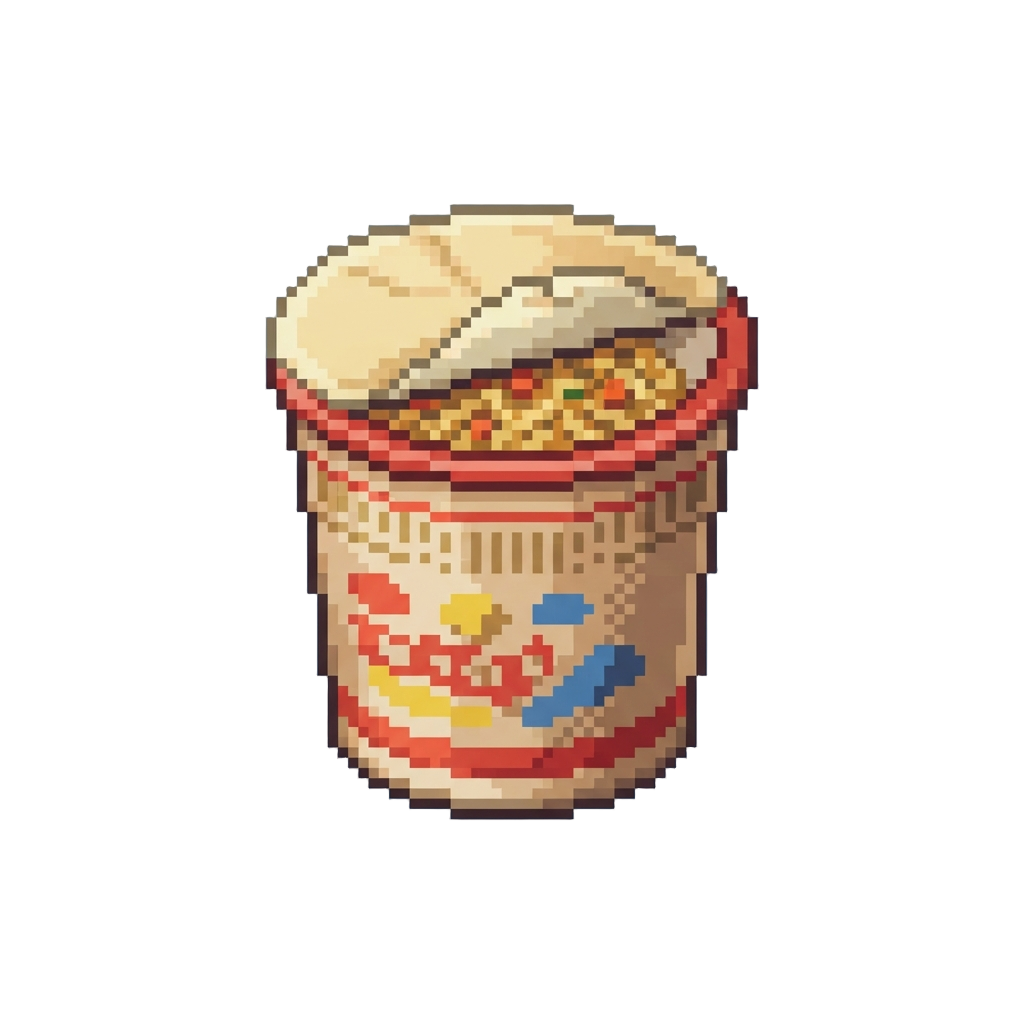 A Lone Lukewarm Cup Noodle Tub