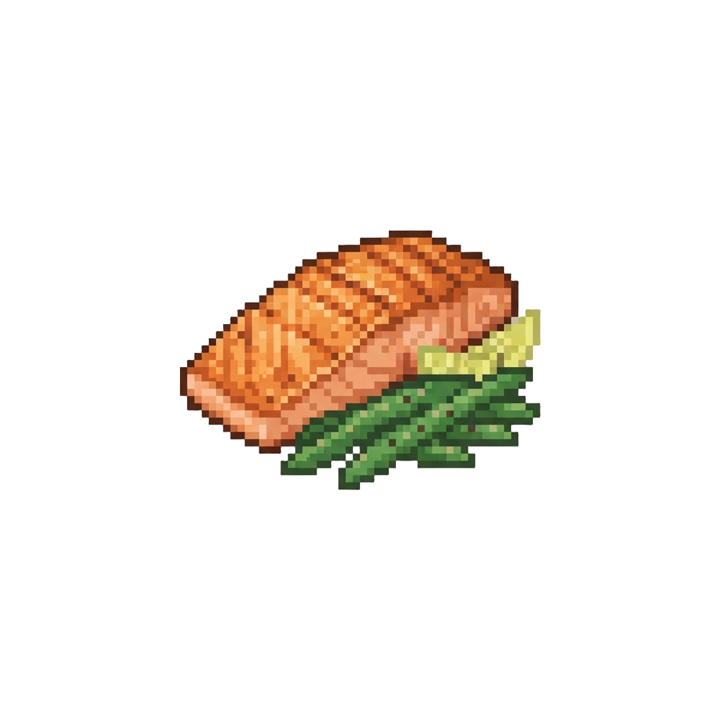 A Simple Seared Salmon with Green Beans