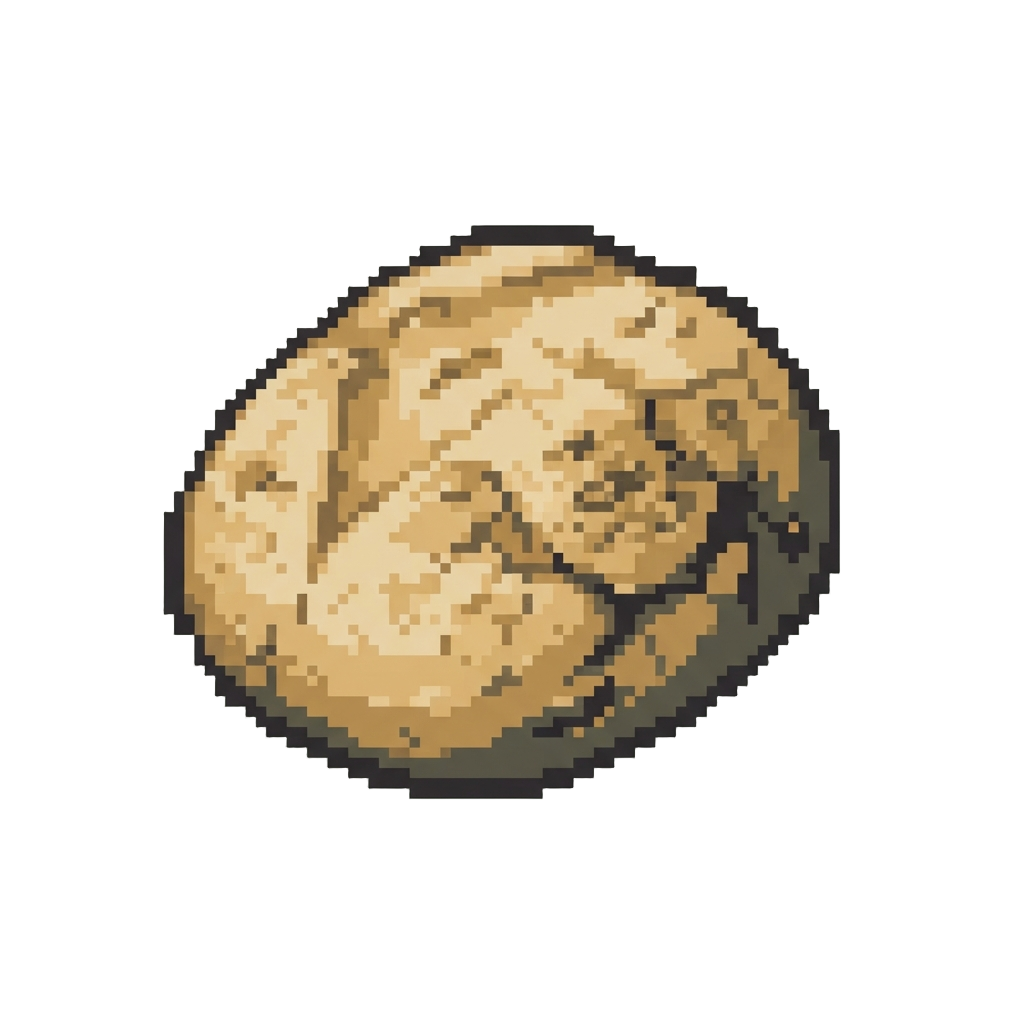 A Rock-hard Cold Stale Bread Roll