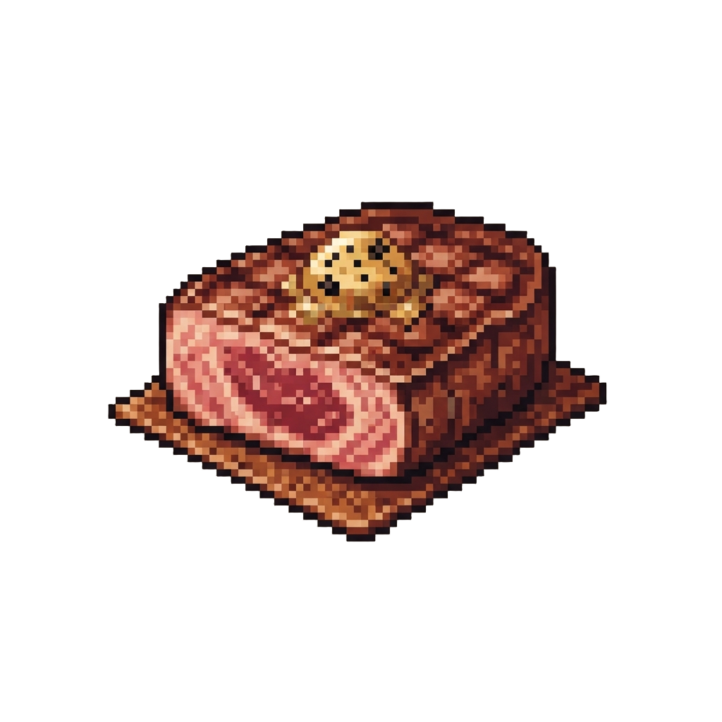 A Perfectly Seared Wagyu Steak with Truffle Butter