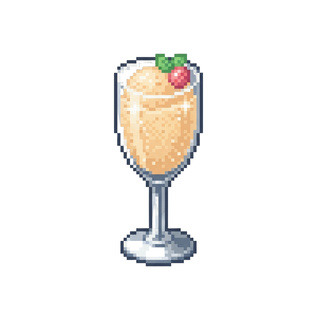 A Sparkling Champagne Sorbet in a Crystal Glass