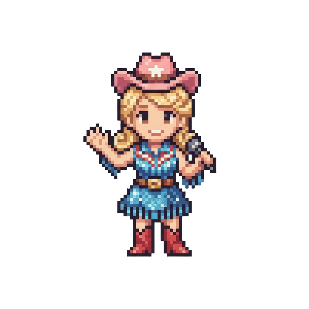 A Miniature Sparkly Country Diva Doll