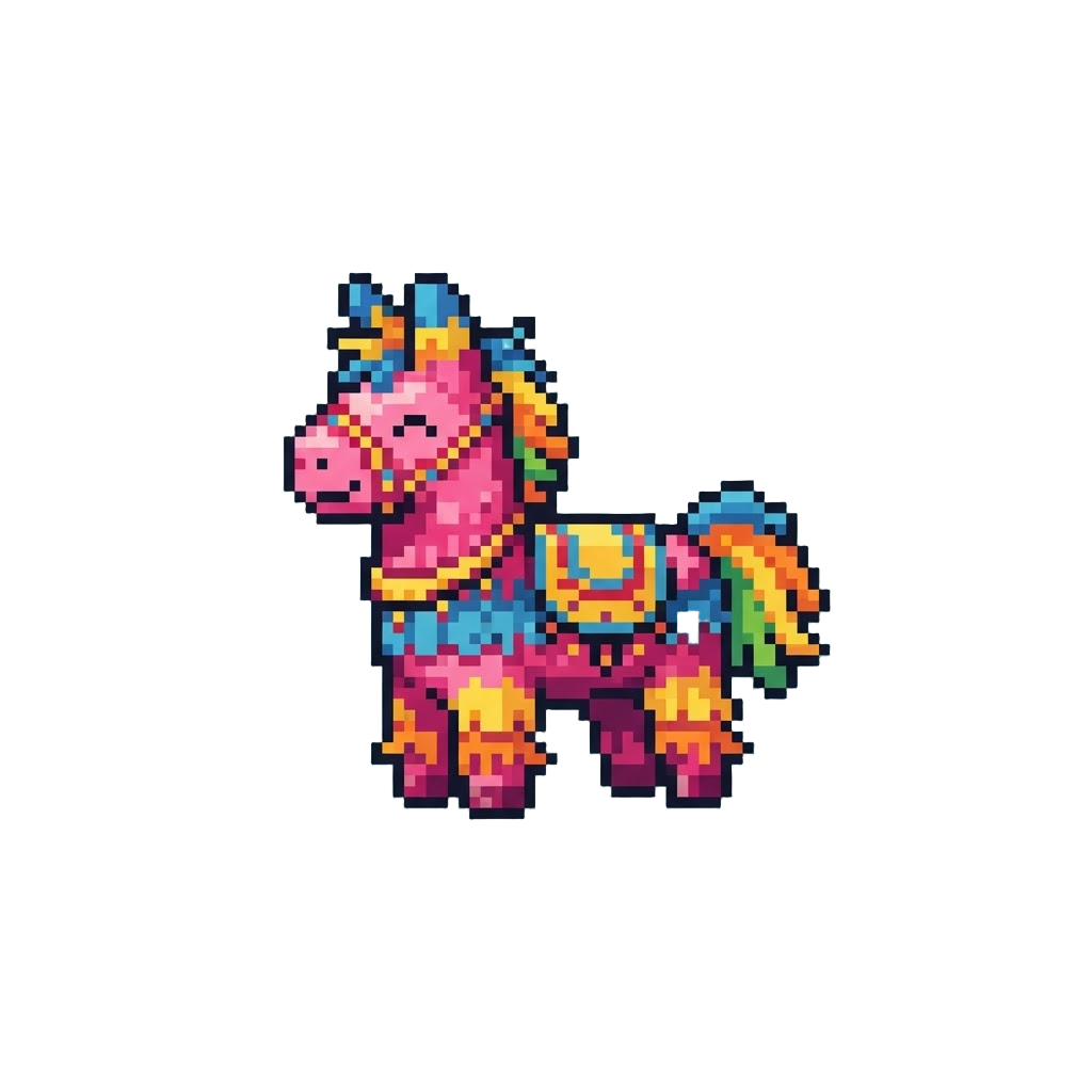 A Colorful Miniature Pinata Pony
