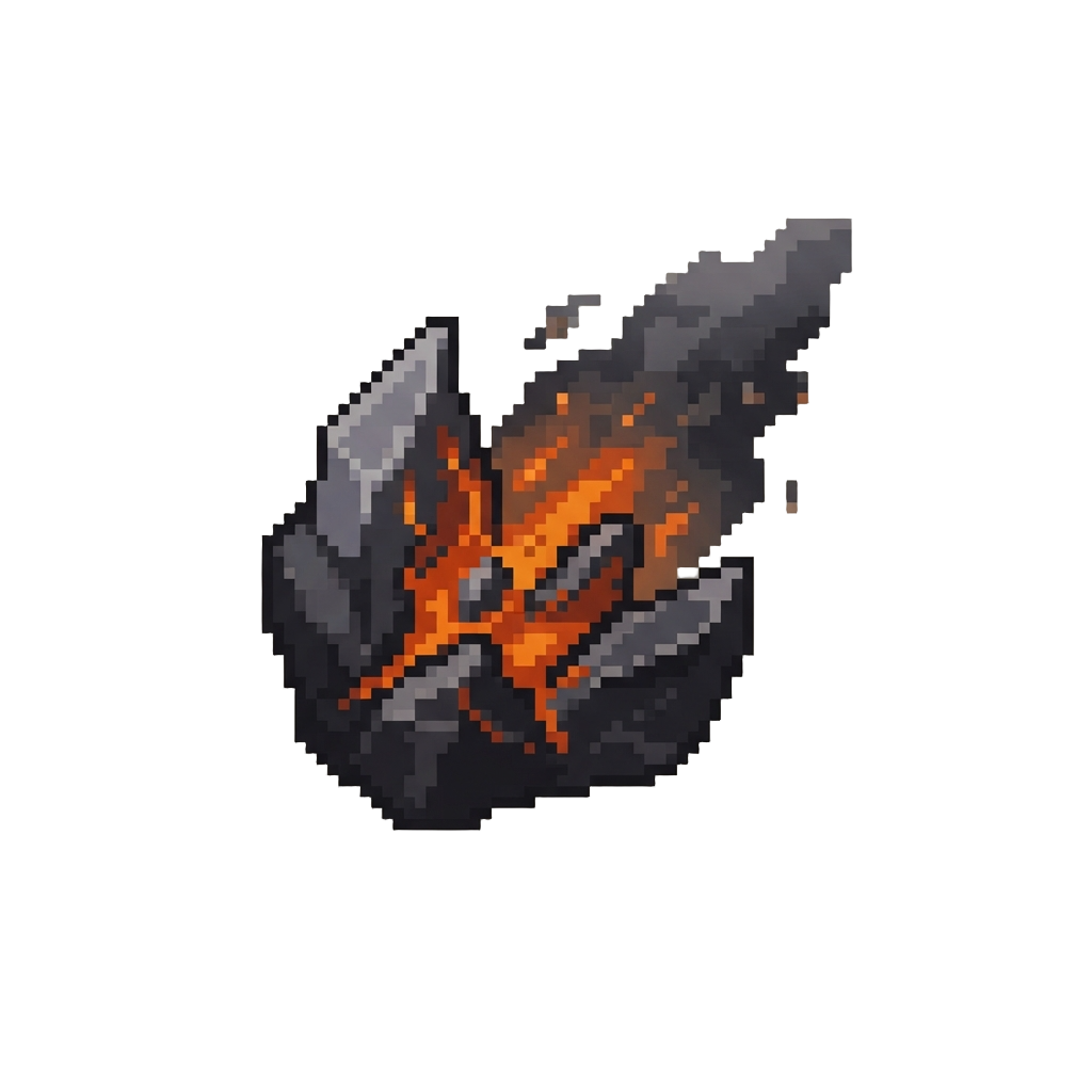 Smoldering Obsidian Ash Clouds