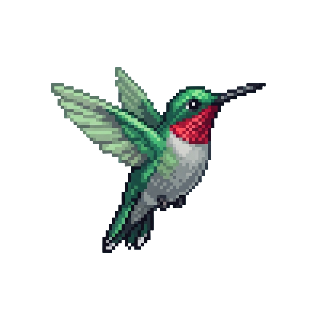 A Sweet Tiny Hummingbird Hovering Gracefully