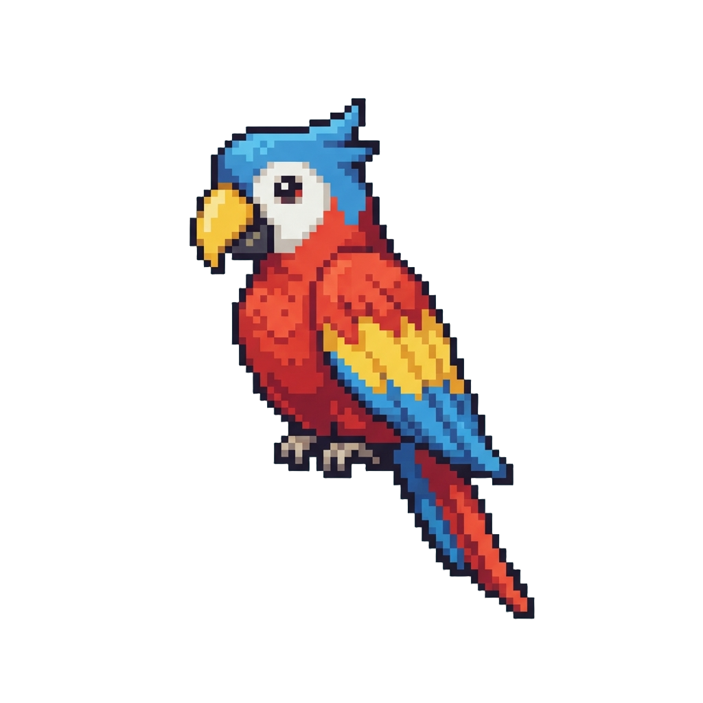 A Colorful Tropical Parrot Cocking Its Head Curiously