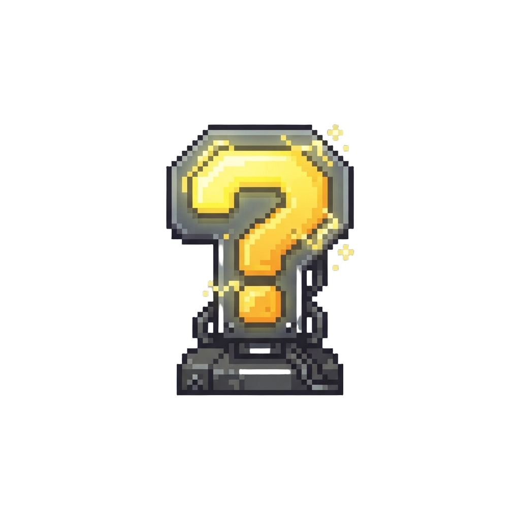 A Jittering Neon Question Mark Sign