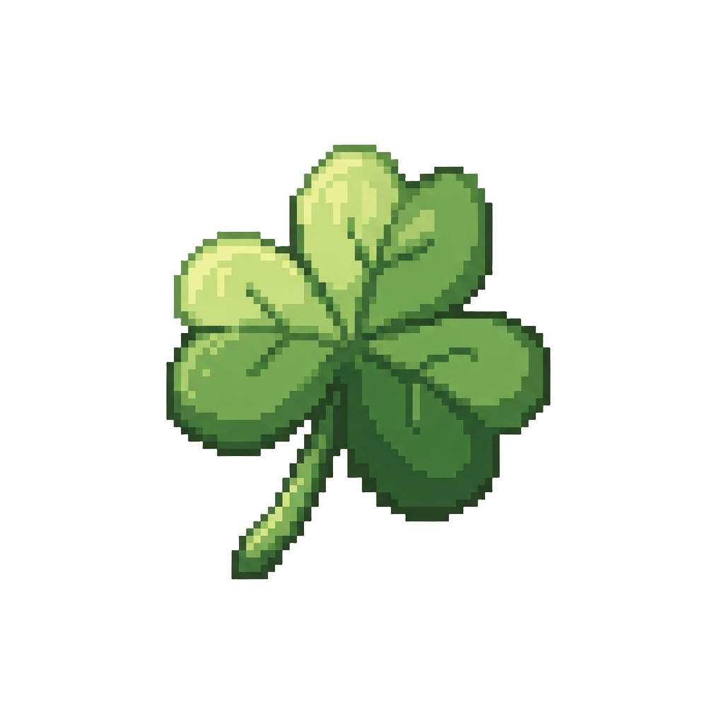 A Shiny Green Clover Leaf