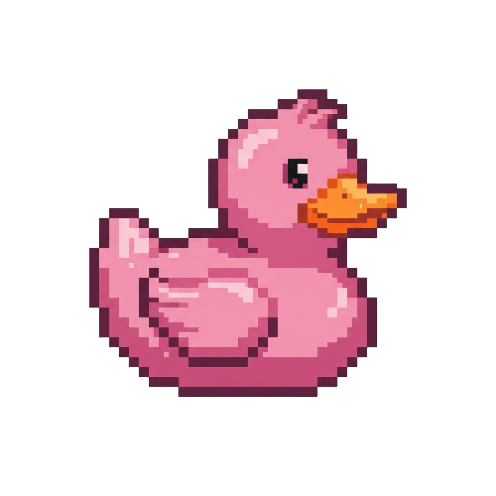 A Shiny Pink Rubber Duckie