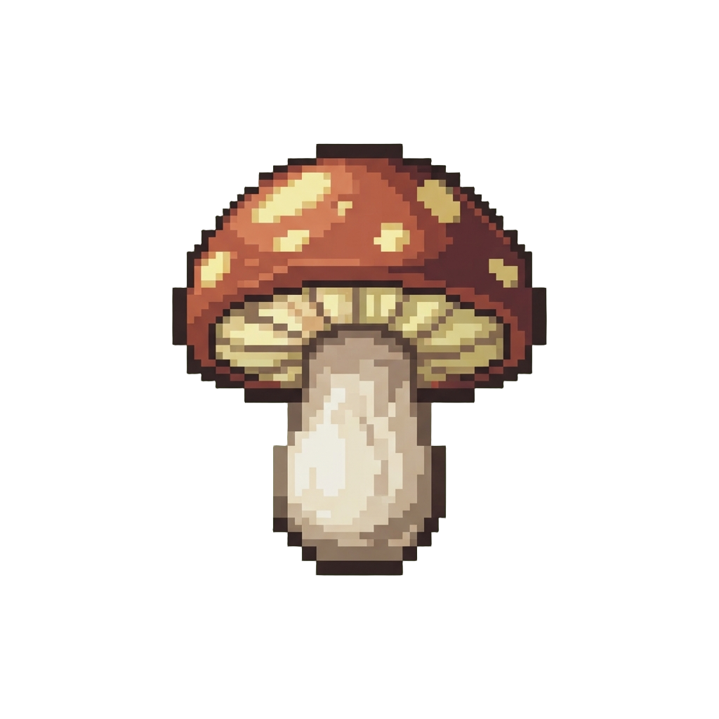 A Plump Wild Woodland Mushroom