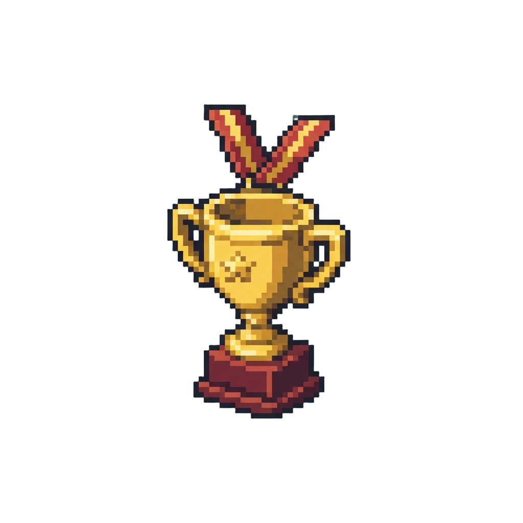 A Glowing Golden Trophy Medal