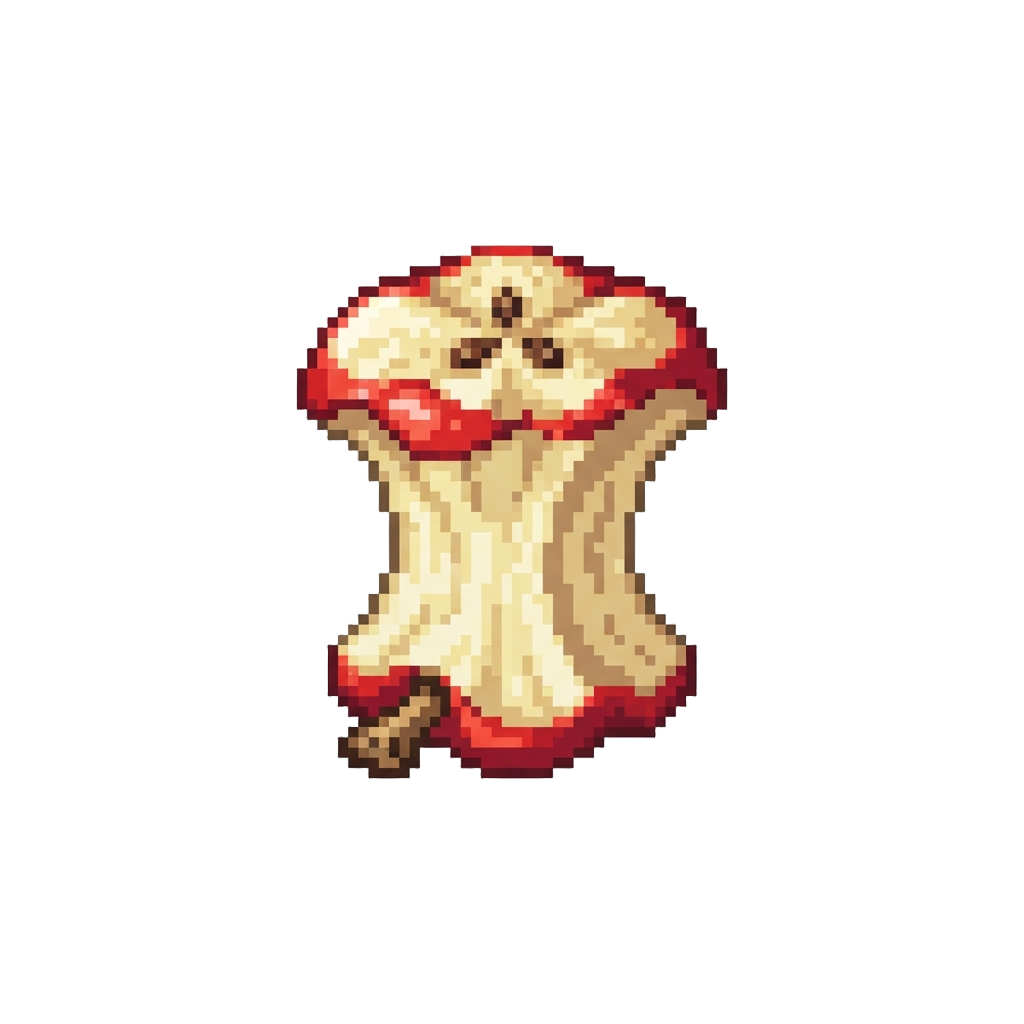 A Miniature Red Apple Core