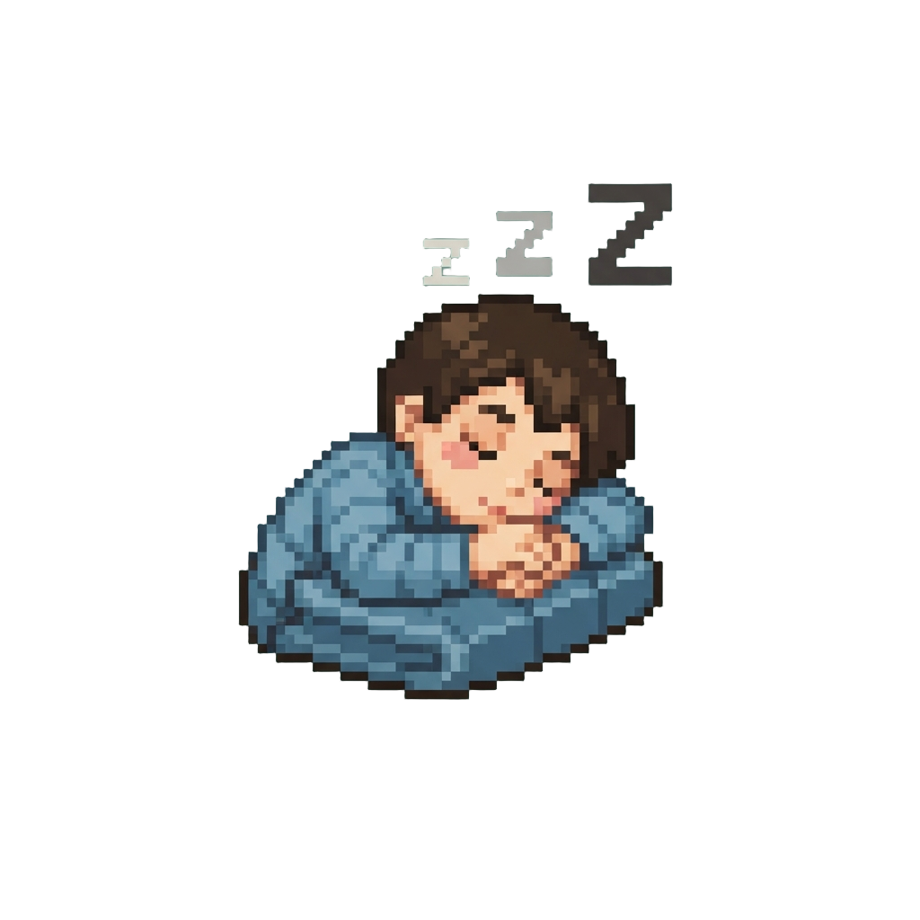 A Cozy Head-on-chest Sleeping Hug with Floating Zzzs