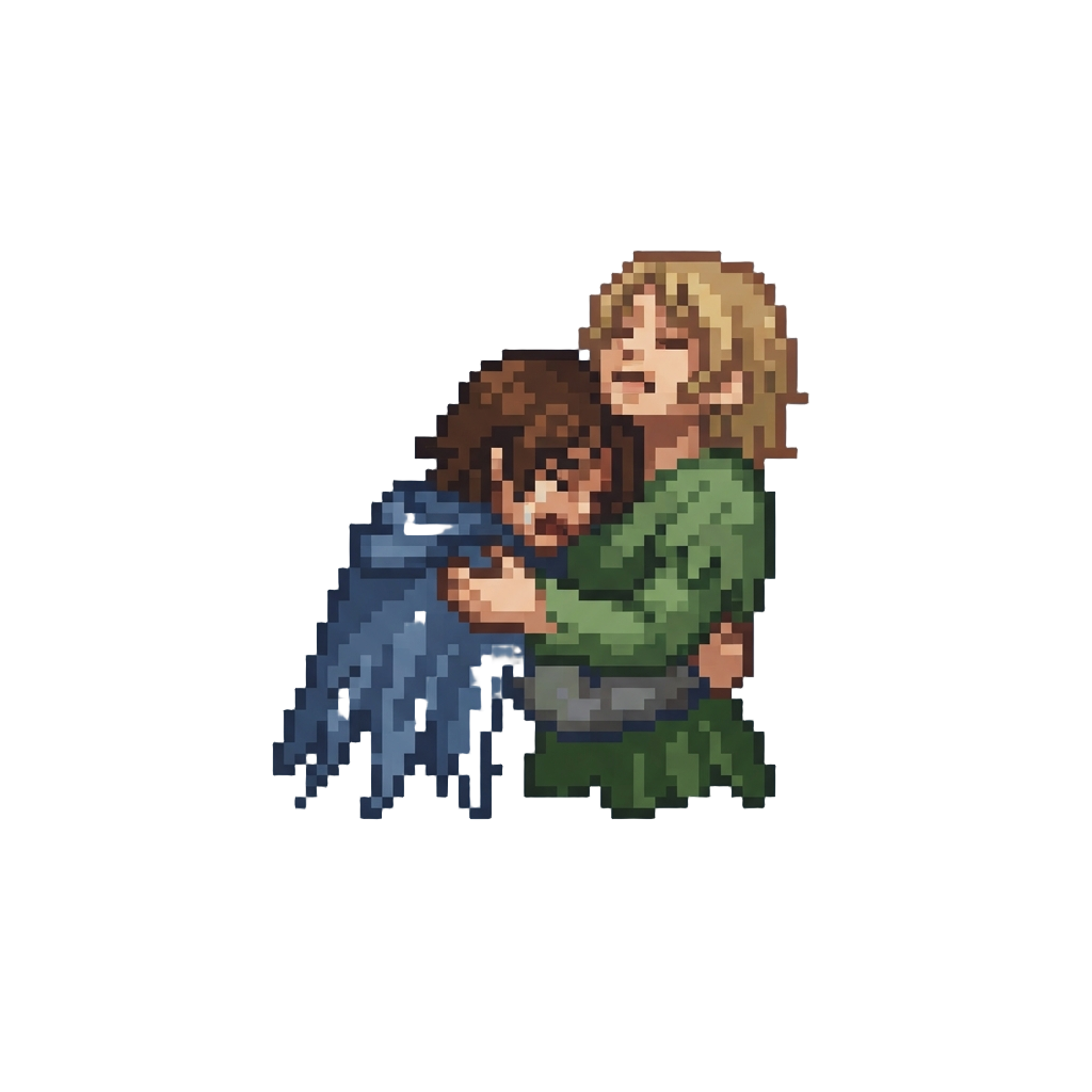 A Tragic Slow-motion Wailing Hug