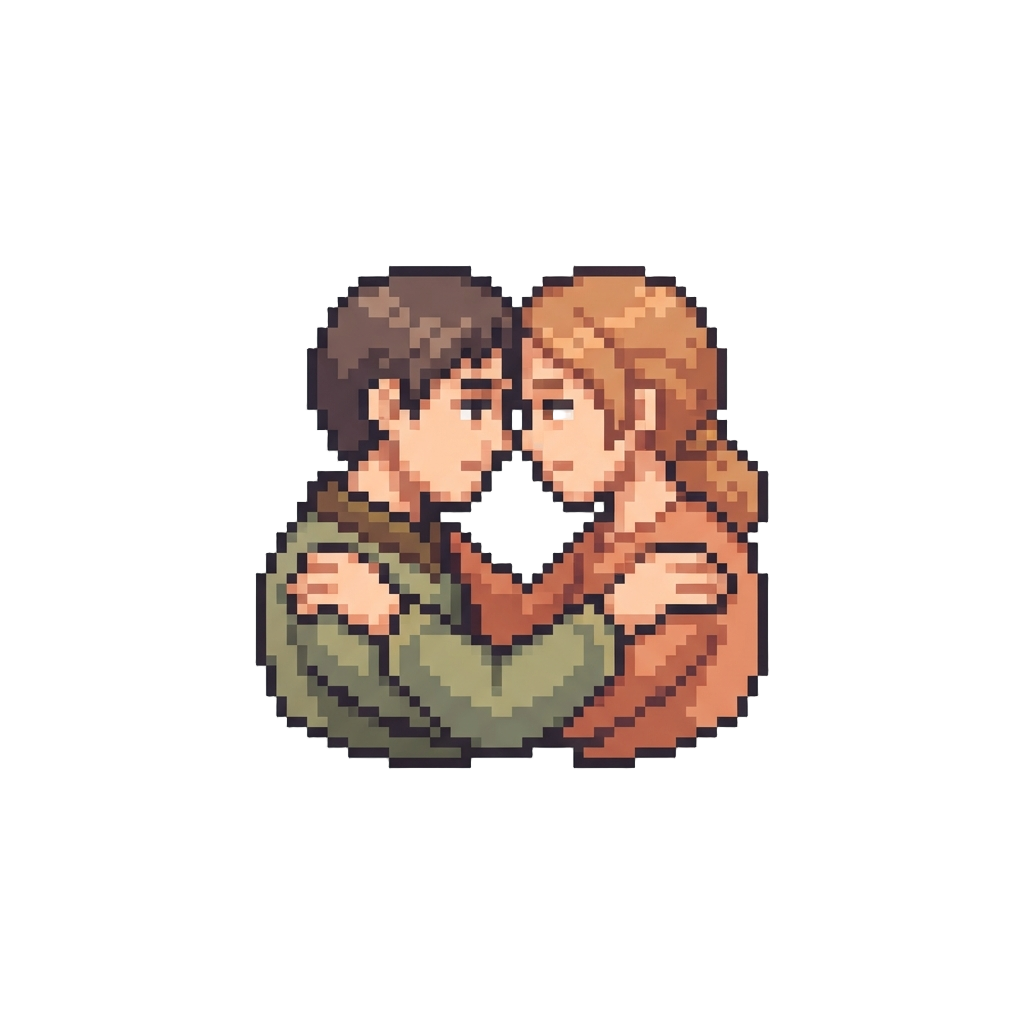 An Awkward Forehead-press Embrace