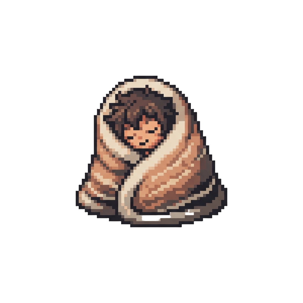 A Snug Blanket-draped Sleeping Hug