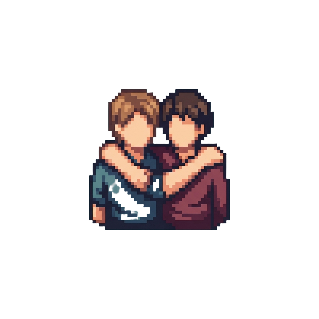 A Warm Casual Shoulder Embrace