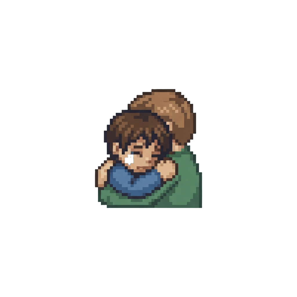 A Weeping Face-buried Shoulder Sob Hug