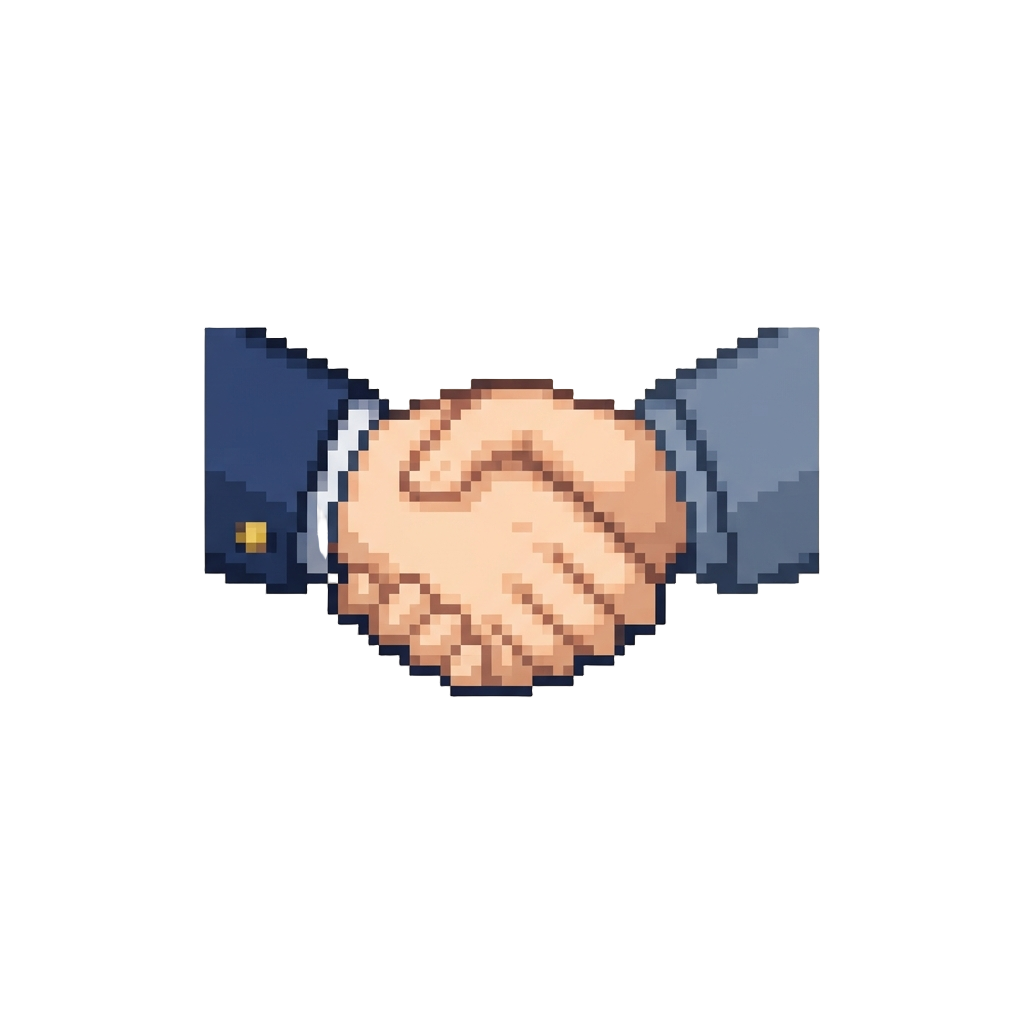 A Crisp Formal Handshake Offer Instead of a Hug