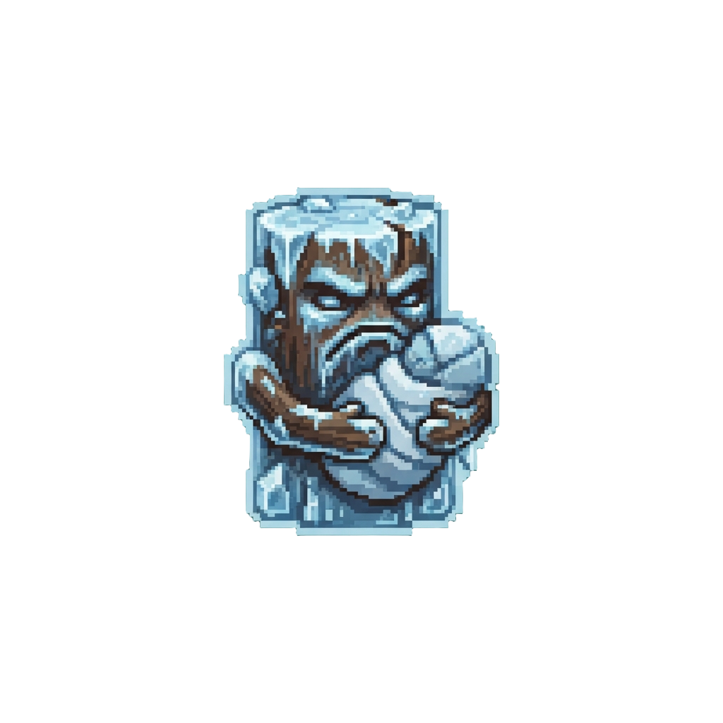 A Grumpy Wooden-post Freeze During an Embrace