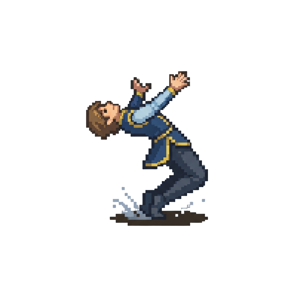 A Dramatic Theatrical Backflip Landing