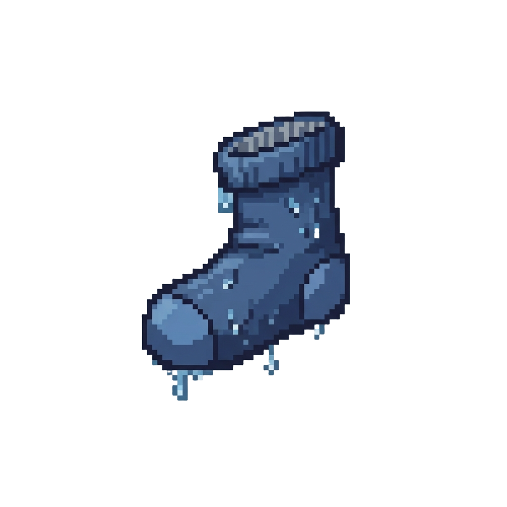 A Dripping Wet Single Sock