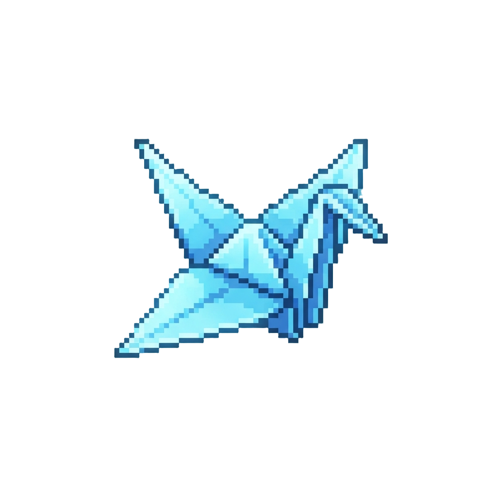 A Tiny Glowing Paper Crane