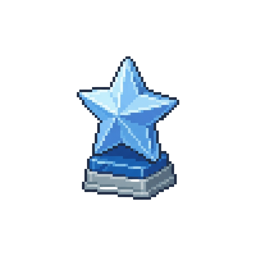 A Mini Star-shaped Crystal Trophy