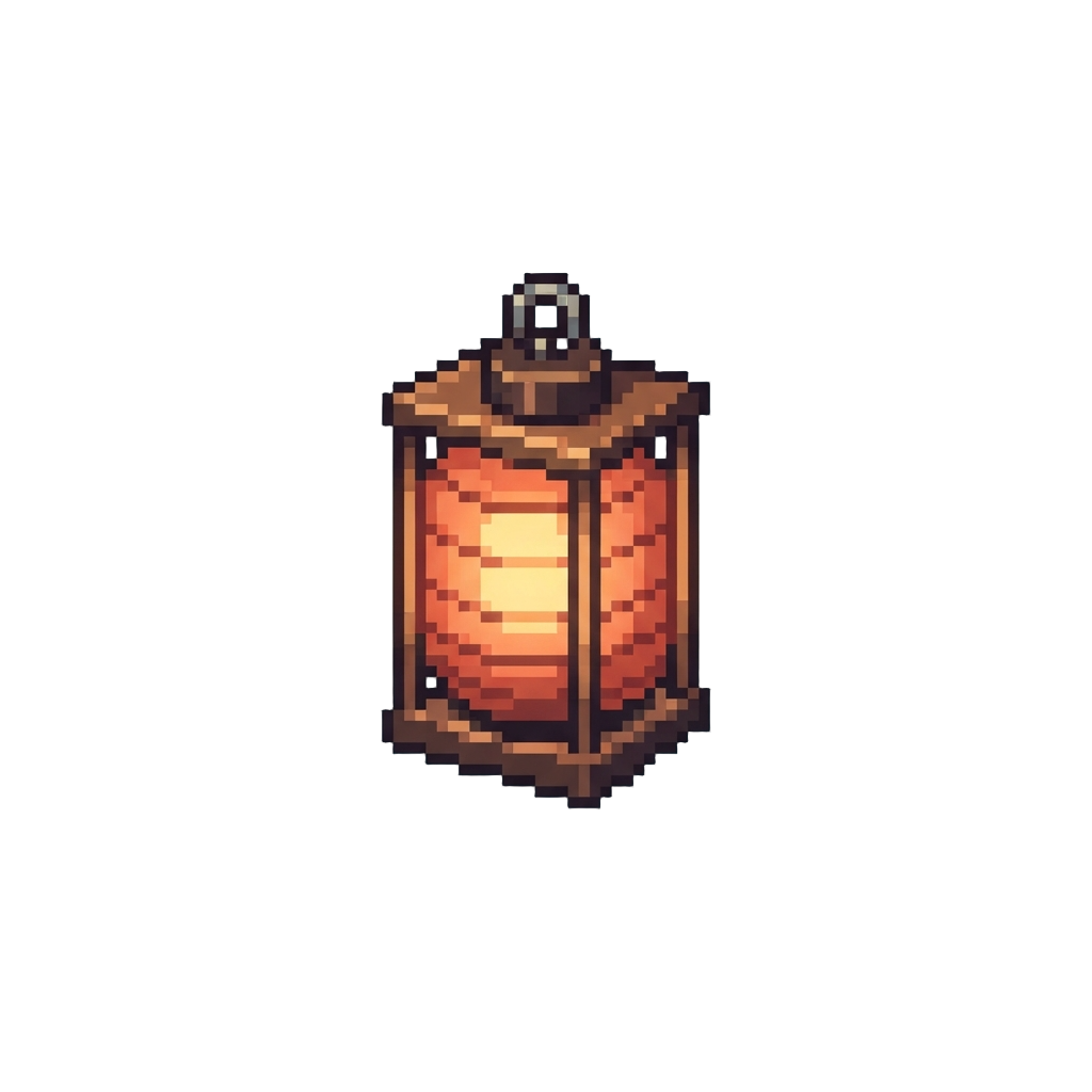 A Tiny Glowing Paper Lantern