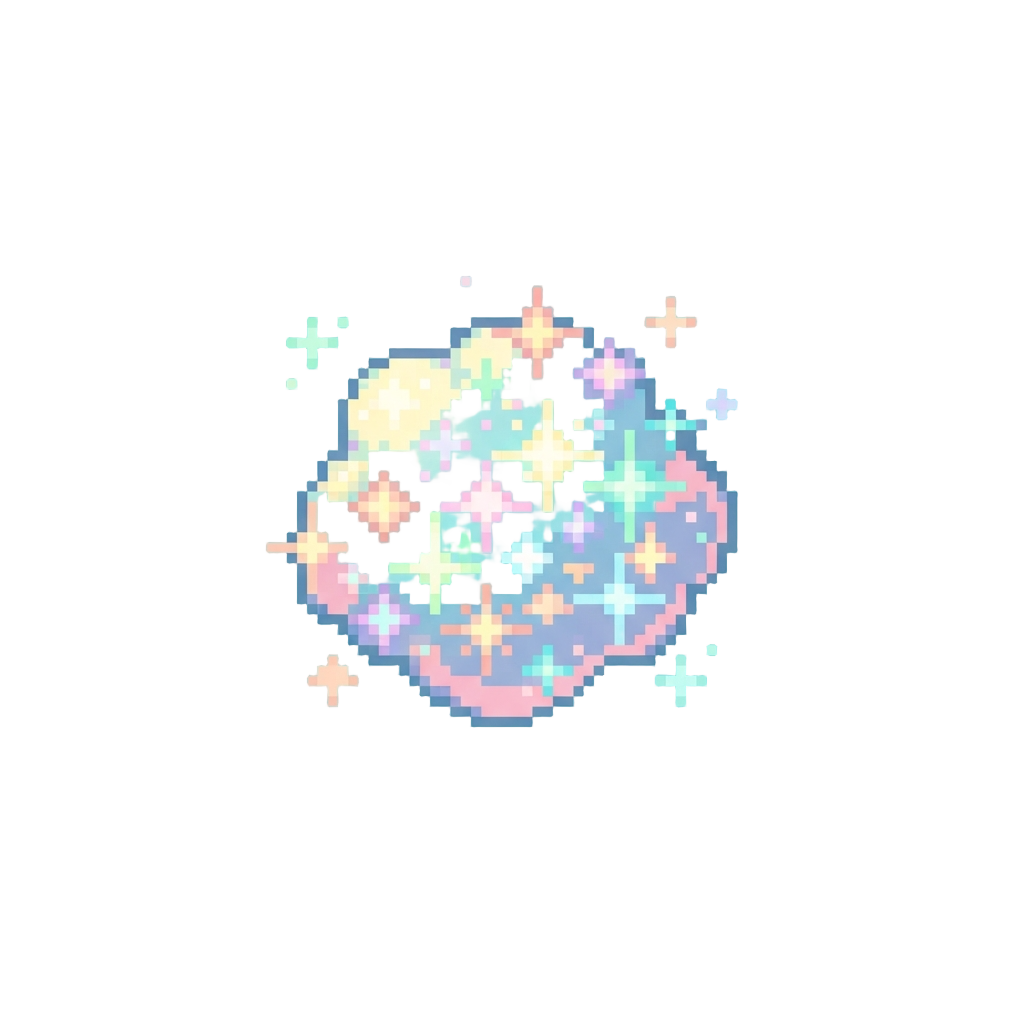 A Drift of Tiny Pastel Sparkles