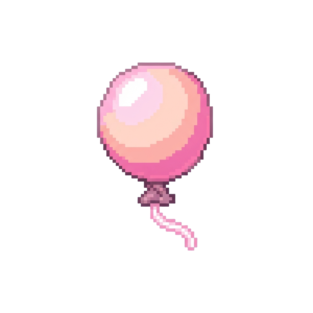 A Floating Pastel Balloon