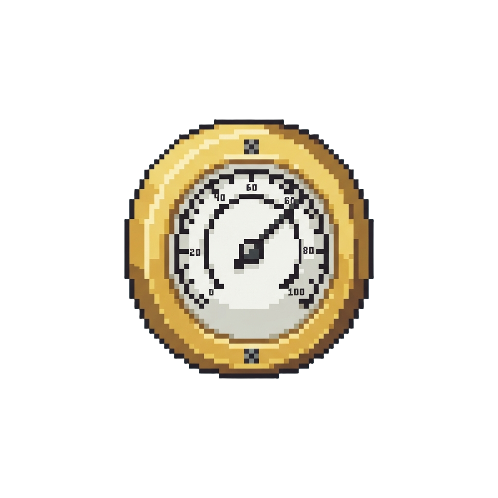 A Golden Speedometer Plaque