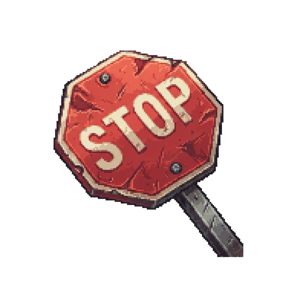 A Dented Metal Stop Sign