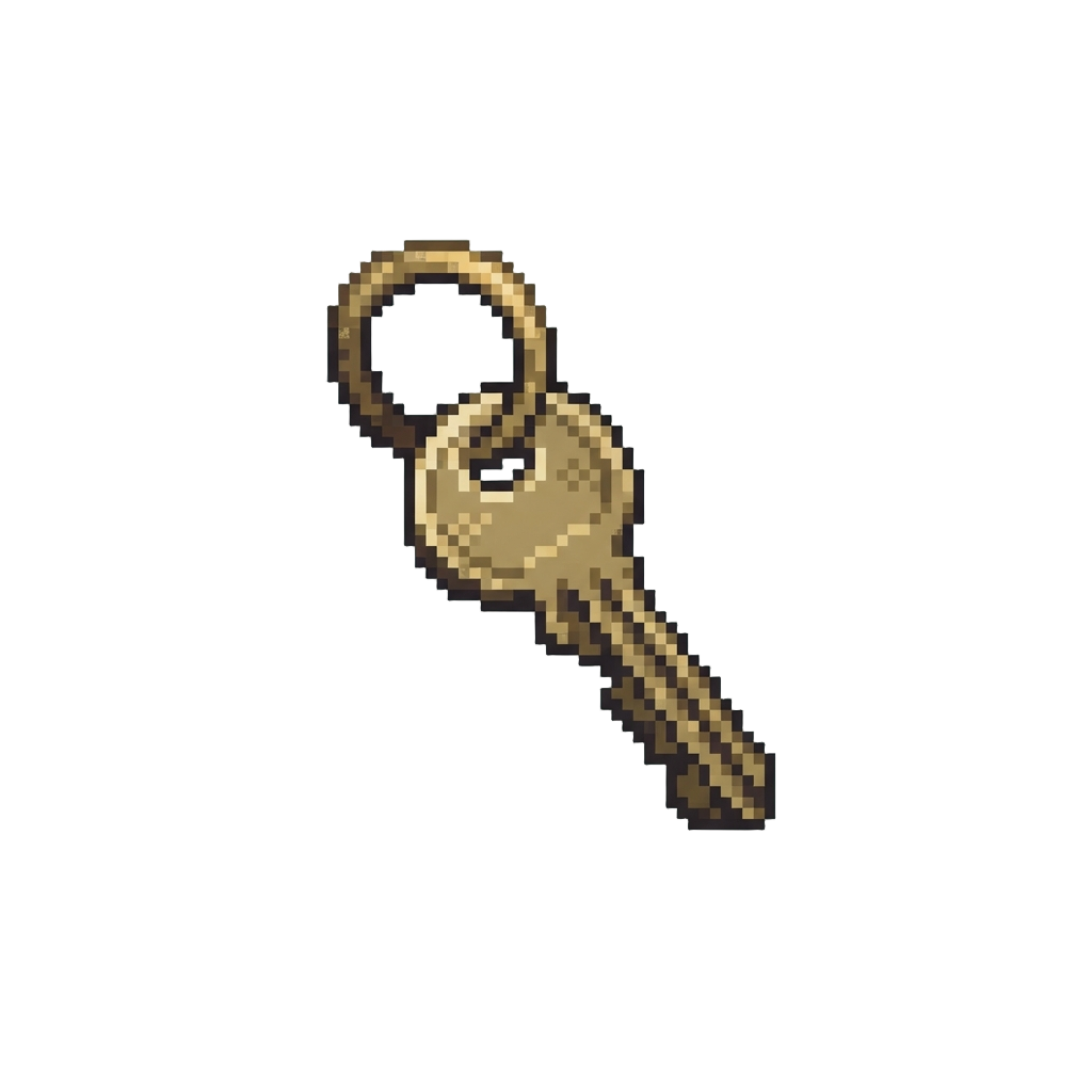 A Dusty Brass Key Chain