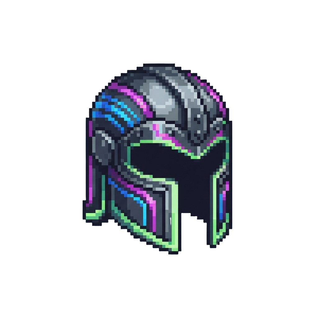 A Custom Neon-painted Helmet