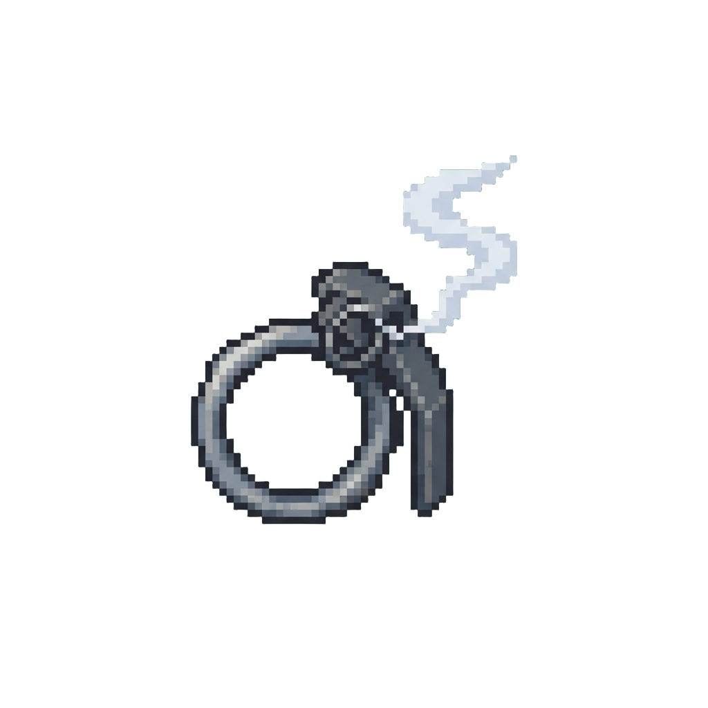 A Smoking Grenade Pin Ring