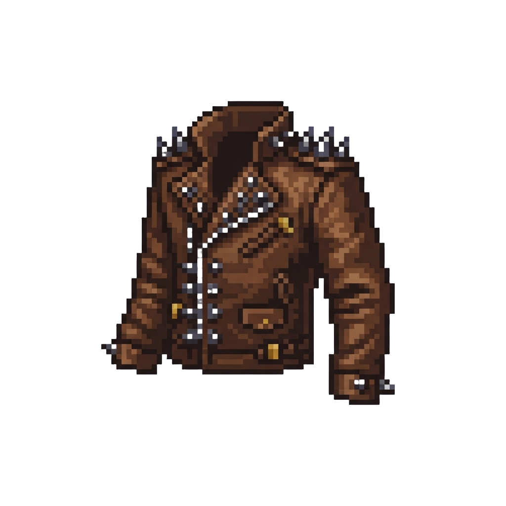 A Leather Spiked Jacket