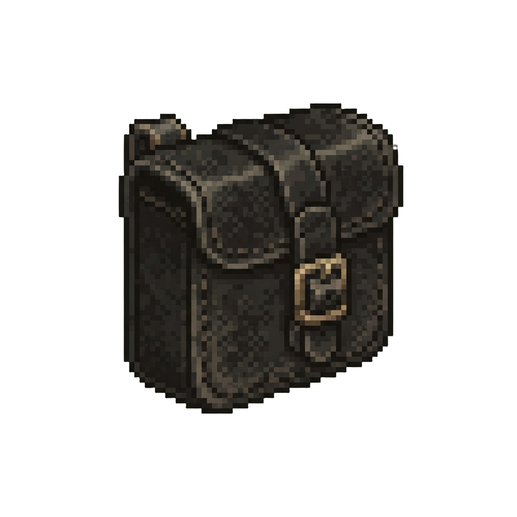 A Charred Leather Ammo Pouch