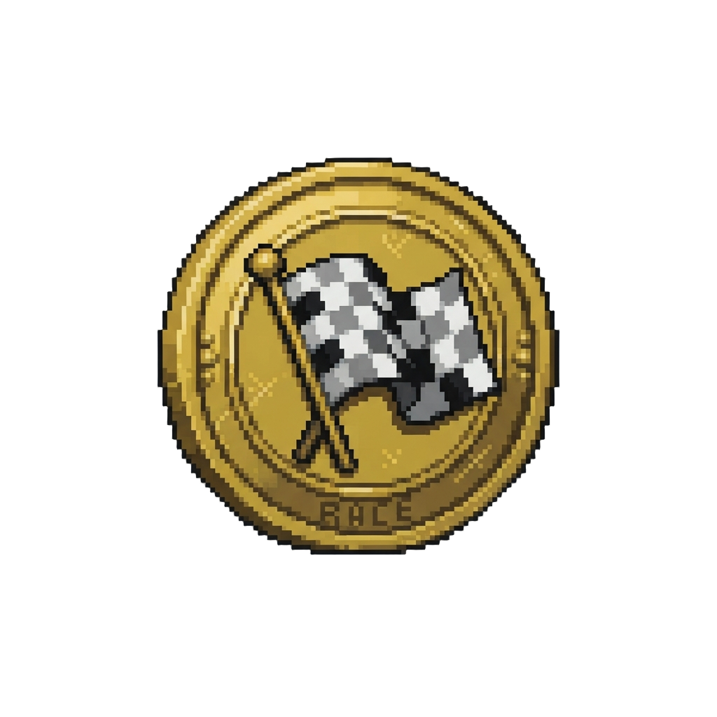 A Vintage Racing Flag Medallion